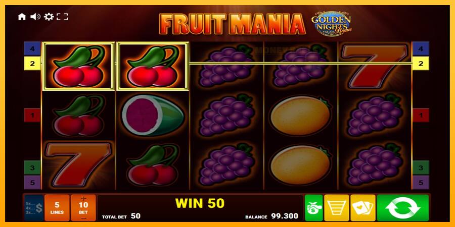 Fruit Mania Golden Nights παιχνιδομηχανή για τα χρήματα, εικόνα 2