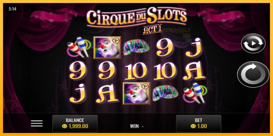 Cirque du Slots παιχνιδομηχανή για τα χρήματα, εικόνα 1