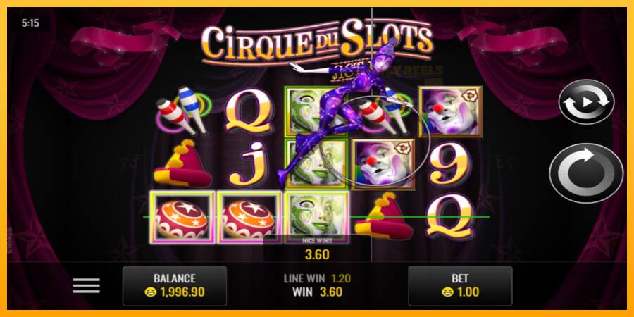 Cirque du Slots παιχνιδομηχανή για τα χρήματα, εικόνα 2