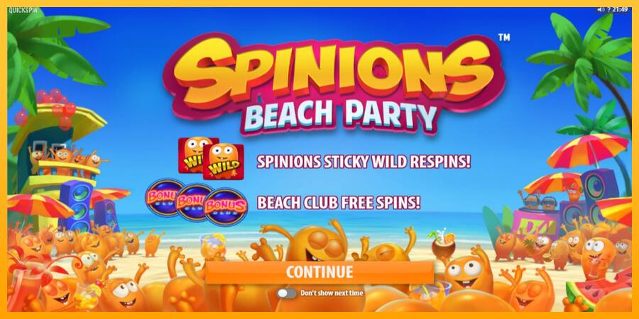 Spinions Beach Party παιχνιδομηχανή για τα χρήματα, εικόνα 1