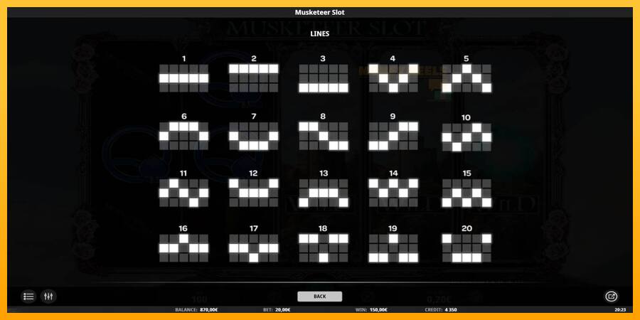 Musketeer Slot παιχνιδομηχανή για τα χρήματα, εικόνα 7