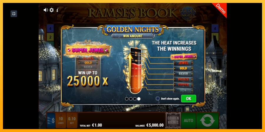 Ramses Book Golden Nights παιχνιδομηχανή για τα χρήματα, εικόνα 1