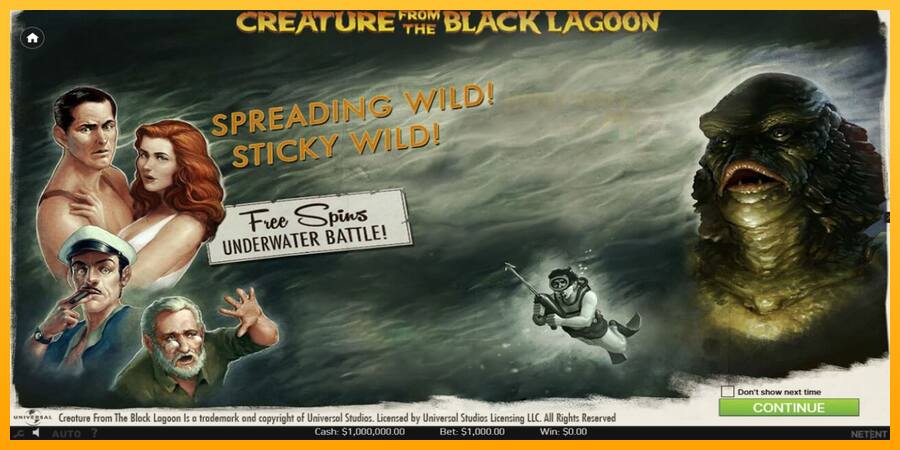 Creature From The Black Lagoon παιχνιδομηχανή για τα χρήματα, εικόνα 1