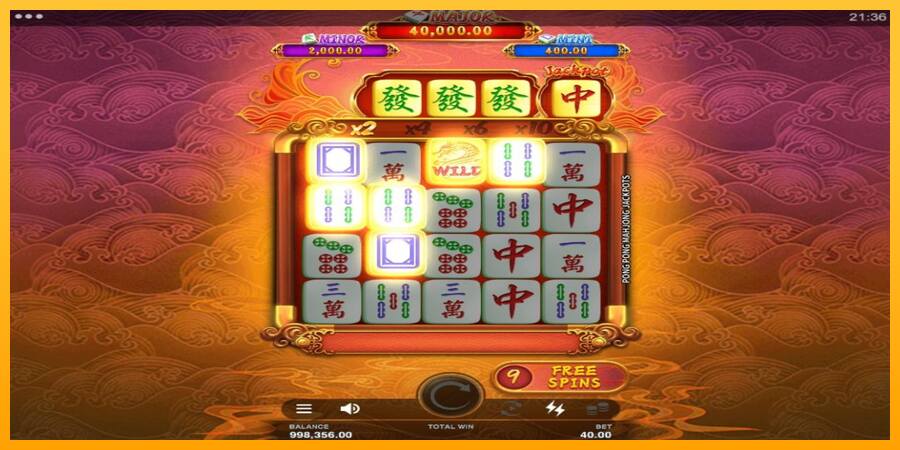 Pong Pong Mahjong Jackpots παιχνιδομηχανή για τα χρήματα, εικόνα 5