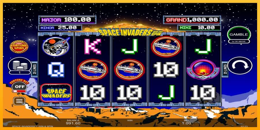 Space Invaders Win and Spin παιχνιδομηχανή για τα χρήματα, εικόνα 2