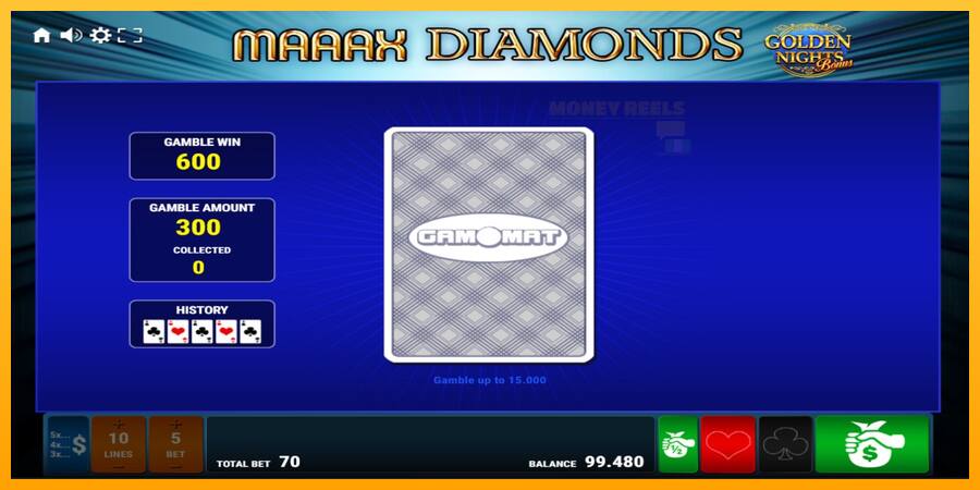 Maaax Diamonds Golden Nights παιχνιδομηχανή για τα χρήματα, εικόνα 5