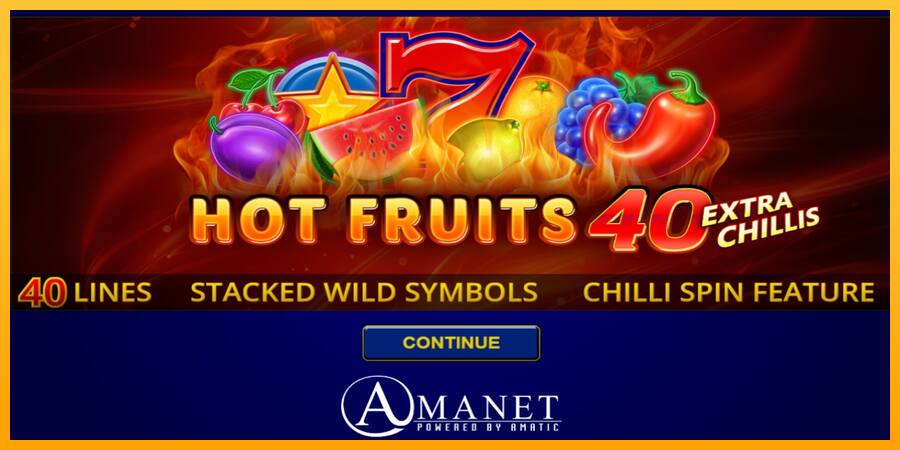 Hot Fruits 40 Extra Chillis παιχνιδομηχανή για τα χρήματα, εικόνα 1