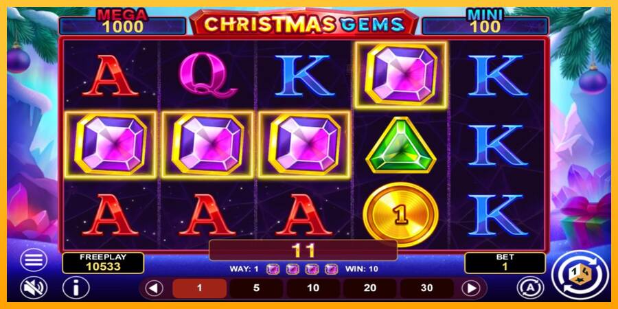 Christmas Gems Hold & Win παιχνιδομηχανή για τα χρήματα, εικόνα 4