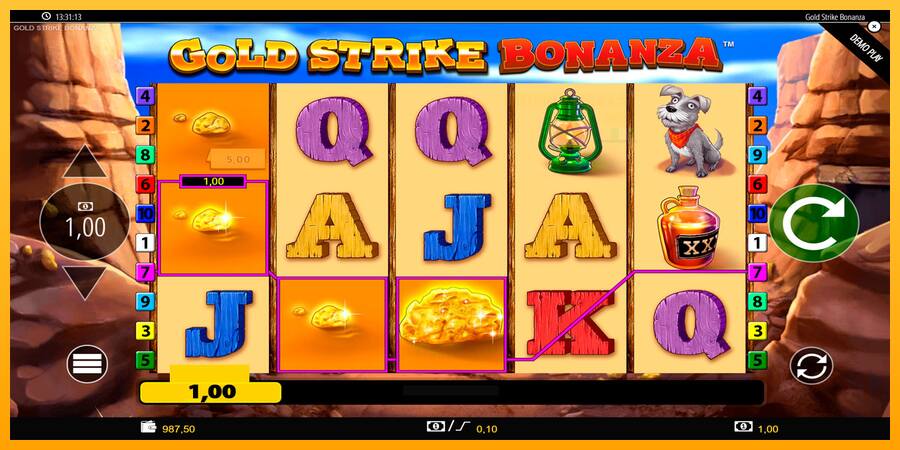 Gold Strike Bonanza παιχνιδομηχανή για τα χρήματα, εικόνα 5