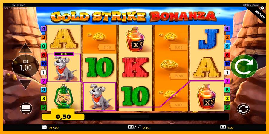 Gold Strike Bonanza παιχνιδομηχανή για τα χρήματα, εικόνα 6