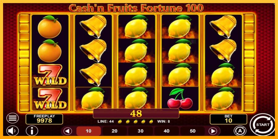 Cashn Fruits Fortune 100 παιχνιδομηχανή για τα χρήματα, εικόνα 2