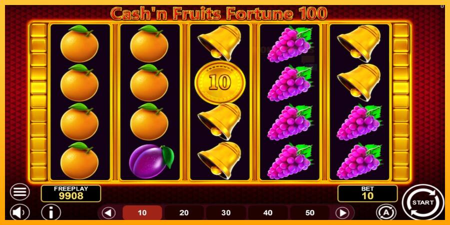 Cashn Fruits Fortune 100 παιχνιδομηχανή για τα χρήματα, εικόνα 3