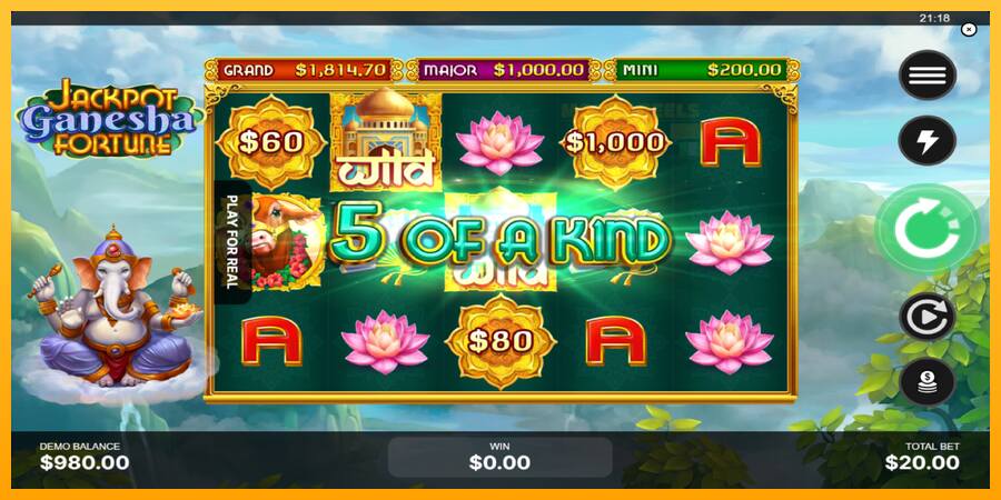 Jackpot Ganesha Fortune παιχνιδομηχανή για τα χρήματα, εικόνα 3