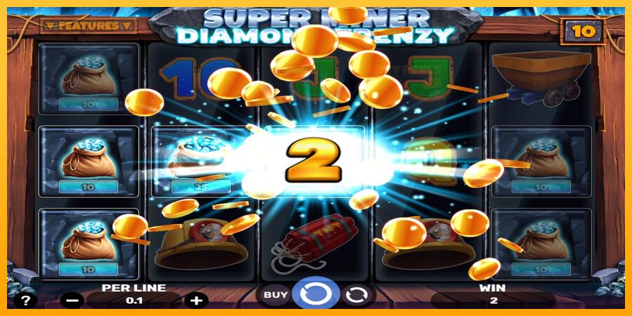 Super Miner - Diamond Frenzy παιχνιδομηχανή για τα χρήματα, εικόνα 3