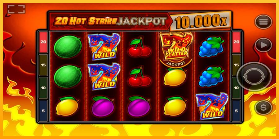 20 Hot Strike Jackpot παιχνιδομηχανή για τα χρήματα, εικόνα 2