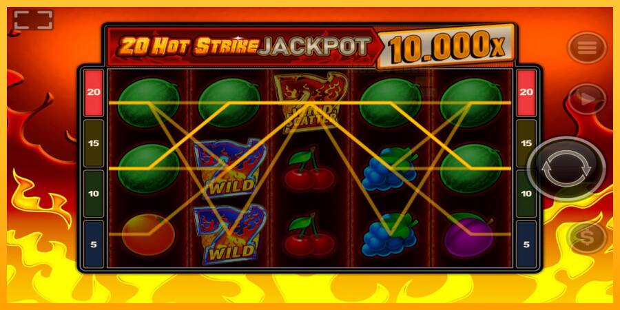 20 Hot Strike Jackpot παιχνιδομηχανή για τα χρήματα, εικόνα 3