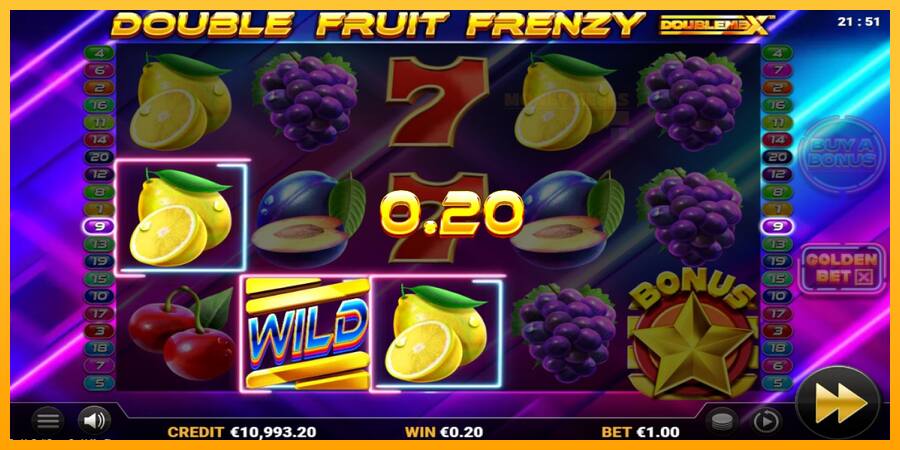 Double Fruit Frenzy DoubleMax παιχνιδομηχανή για τα χρήματα, εικόνα 4