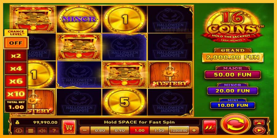 16 Coins Grand Gold Edition Halloween Jackpots παιχνιδομηχανή για τα χρήματα, εικόνα 3