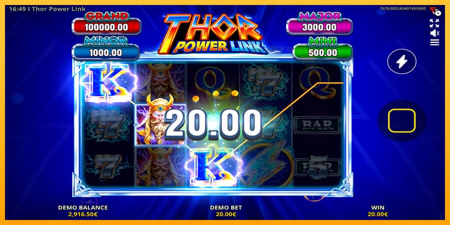 Thor Power Link παιχνιδομηχανή για τα χρήματα, εικόνα 3