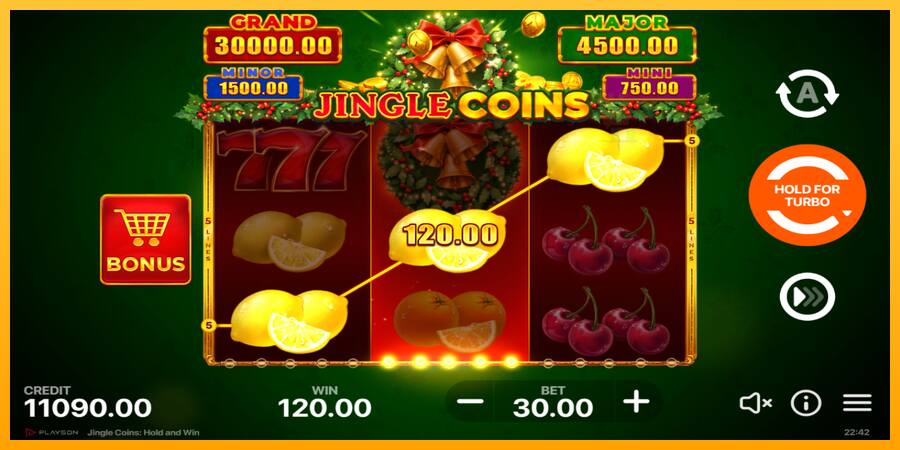 Jingle Coins παιχνιδομηχανή για τα χρήματα, εικόνα 3