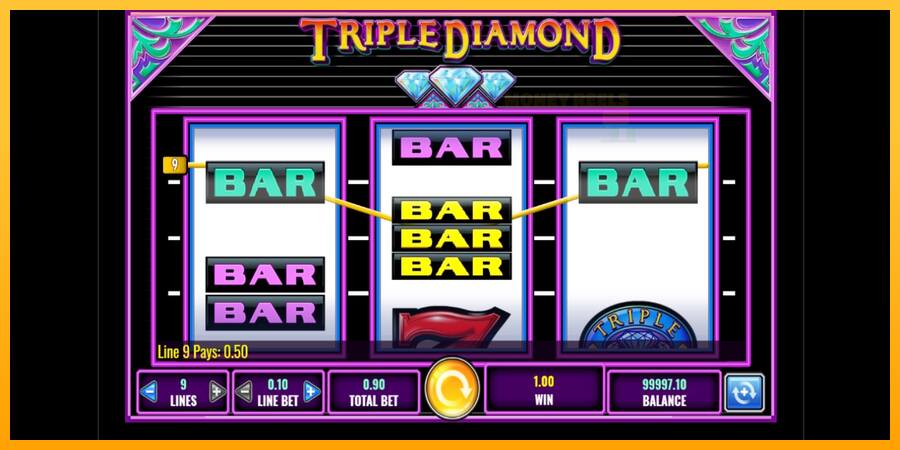 Triple Diamond παιχνιδομηχανή για τα χρήματα, εικόνα 2